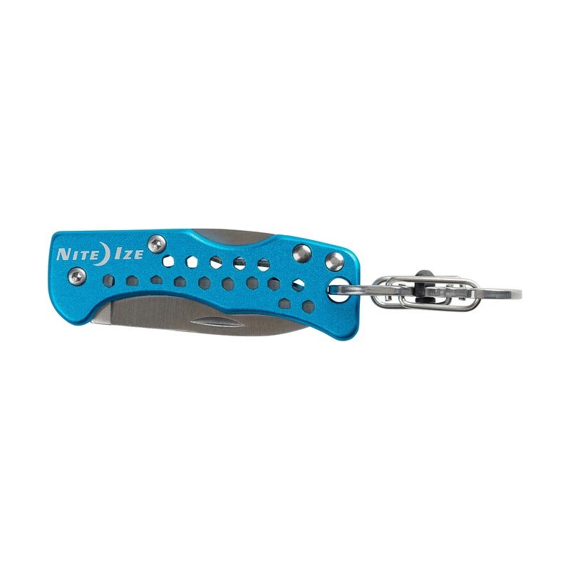 Nite Ize DoohicKey Key Chain Knife - Keychain with Folding Pocket Knife for Keychains - Pocket & Folding Knife on Carabiner for Keys - Hiking & Camping Accessories - Blue - Image 3
